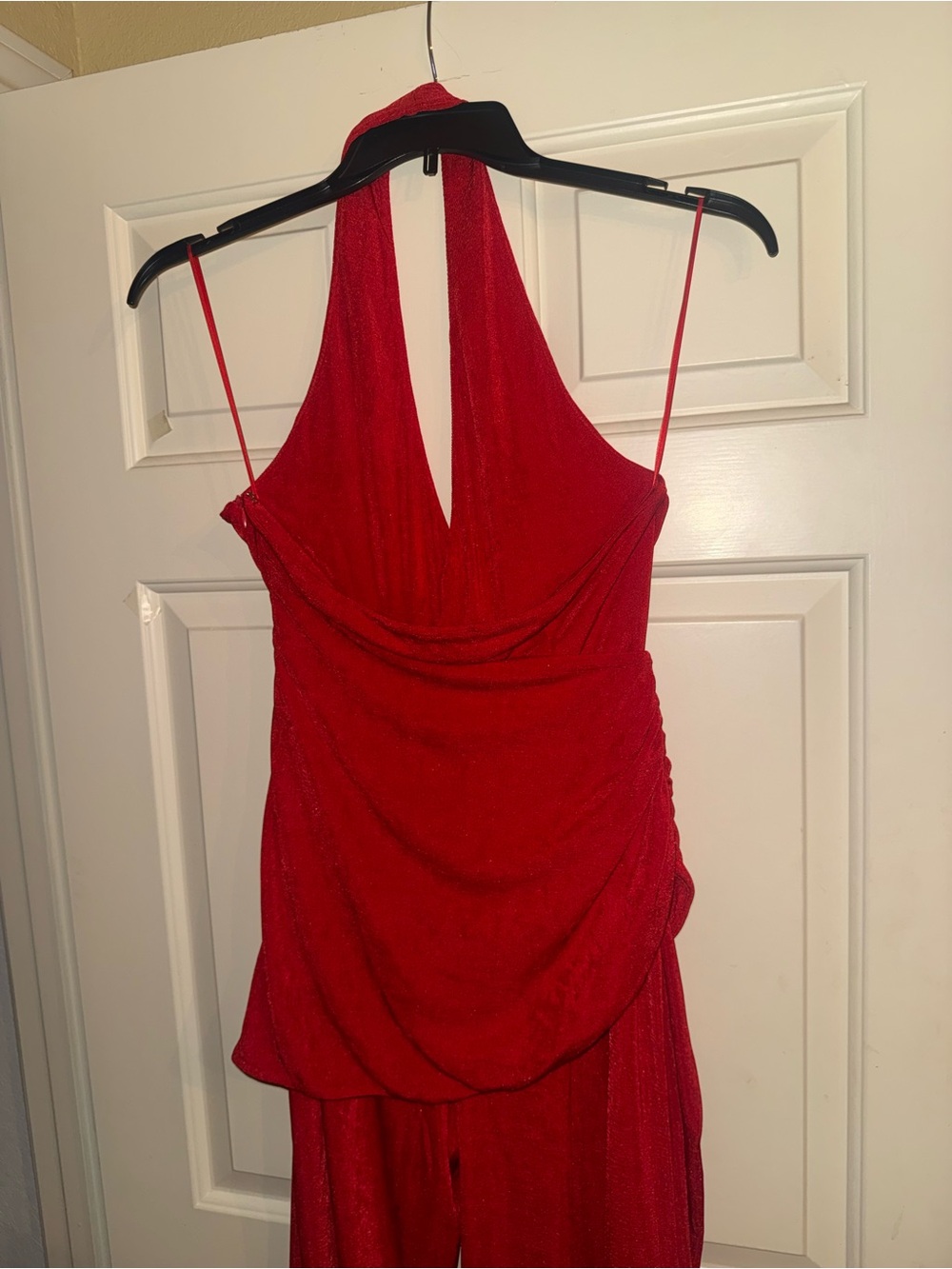 JLUXLABEL Red Rustic Charm HalterJumpsuit - Picture 9 of 10